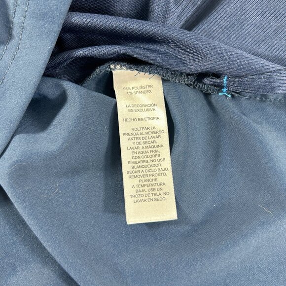 Koi Basics Katie Navy Blue Scrub Top Size 2X Style 374 Mock Wrap 4 Pockets - Picture 8 of 11